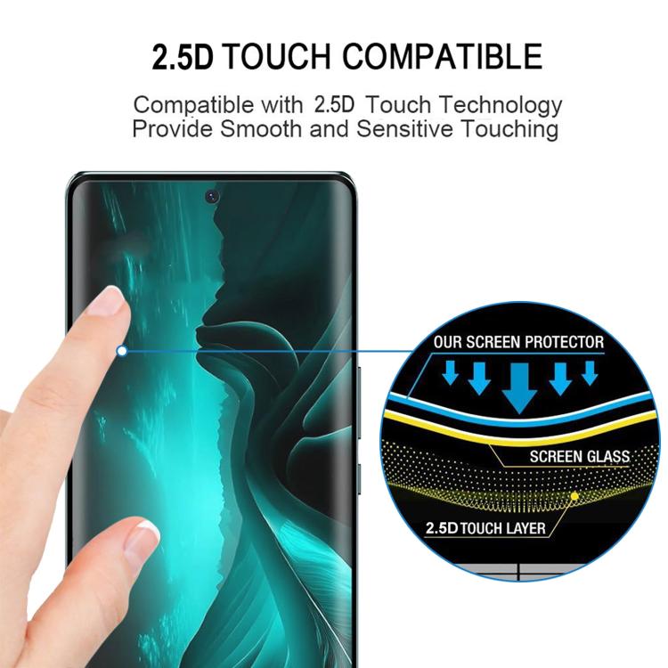 For Lava Blaze Curve 25pcs Full Glue 9H HD 3D Curved Edge Tempered Glass Film - Black