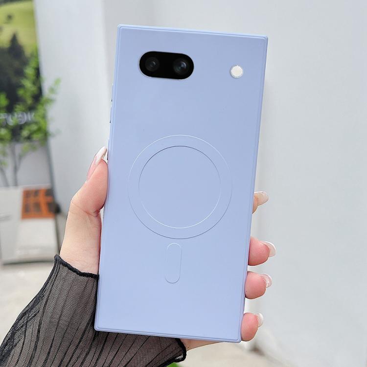 For Google Pixel 7a Solid Color Liquid Silicone MagSafe Magnetic Phone Case
