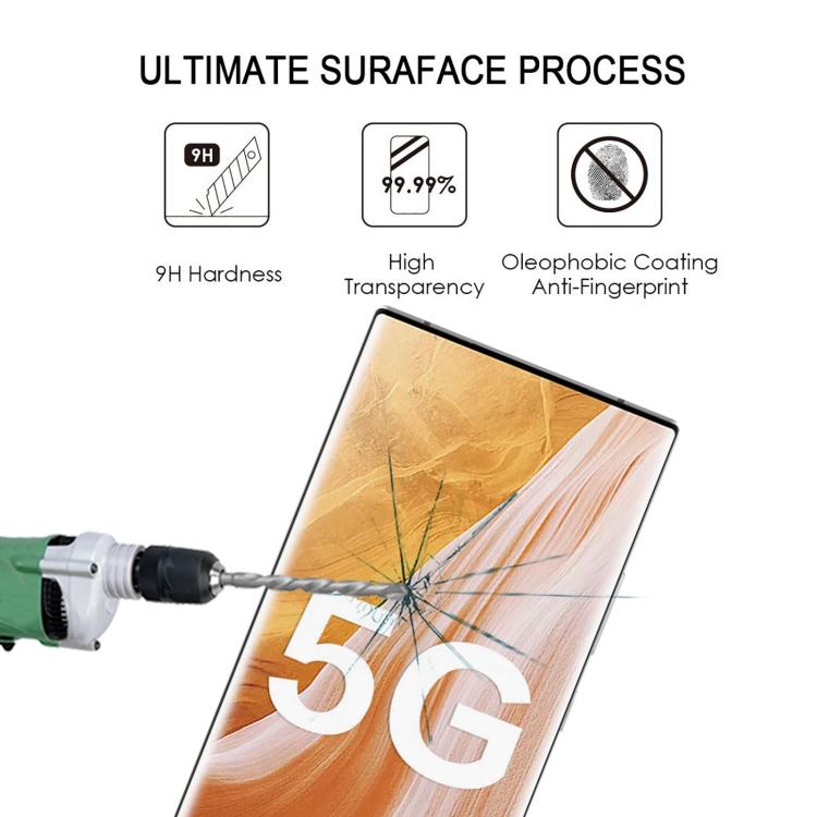 For ZTE Axon 40 Ultra 25pcs Full Glue 9H HD 3D Curved Edge Tempered Glass Film - Black