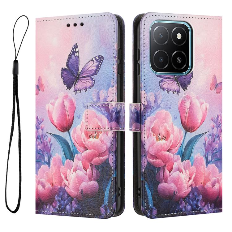 For Honor X5b / X5b Plus 4G Global Color Drawing Pattern Leather Phone Case
