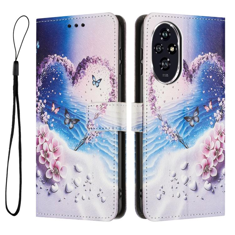 For Honor 200 5G Color Drawing Pattern Leather Phone Case