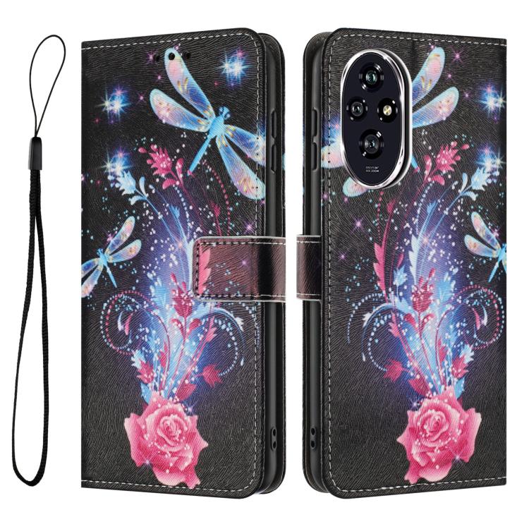 For Honor 200 5G Color Drawing Pattern Leather Phone Case