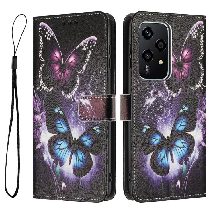 For Honor 200 Lite 5G Global Color Drawing Pattern Leather Phone Case