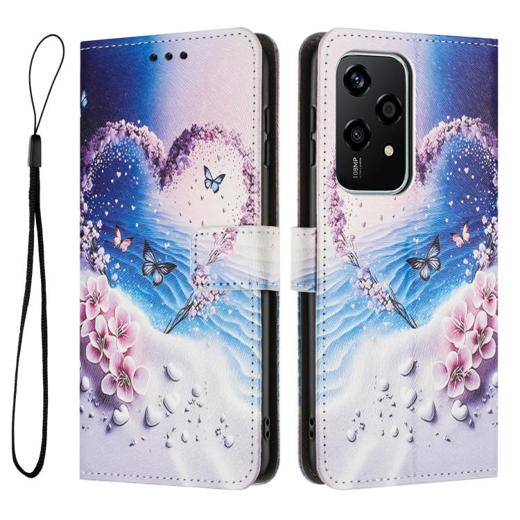 For Honor 200 Lite 5G Global Color Drawing Pattern Leather Phone Case
