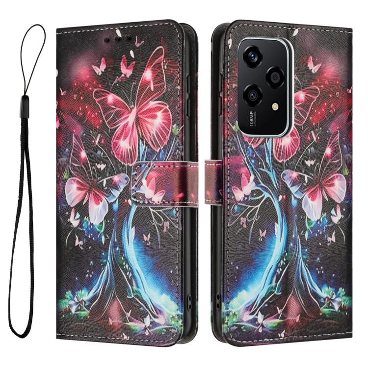 For Honor 200 Lite 5G Global Color Drawing Pattern Leather Phone Case