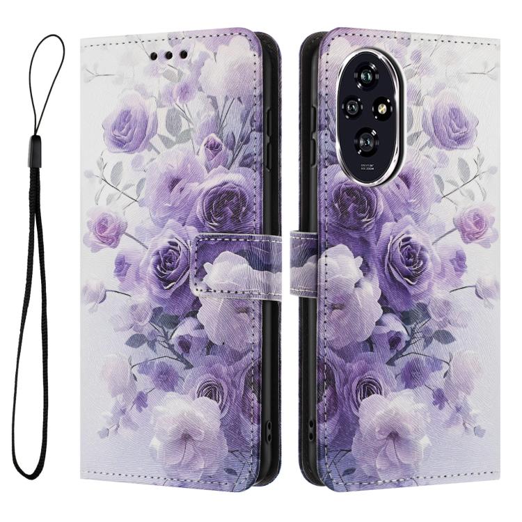For Honor 200 Pro 5G Color Drawing Pattern Leather Phone Case