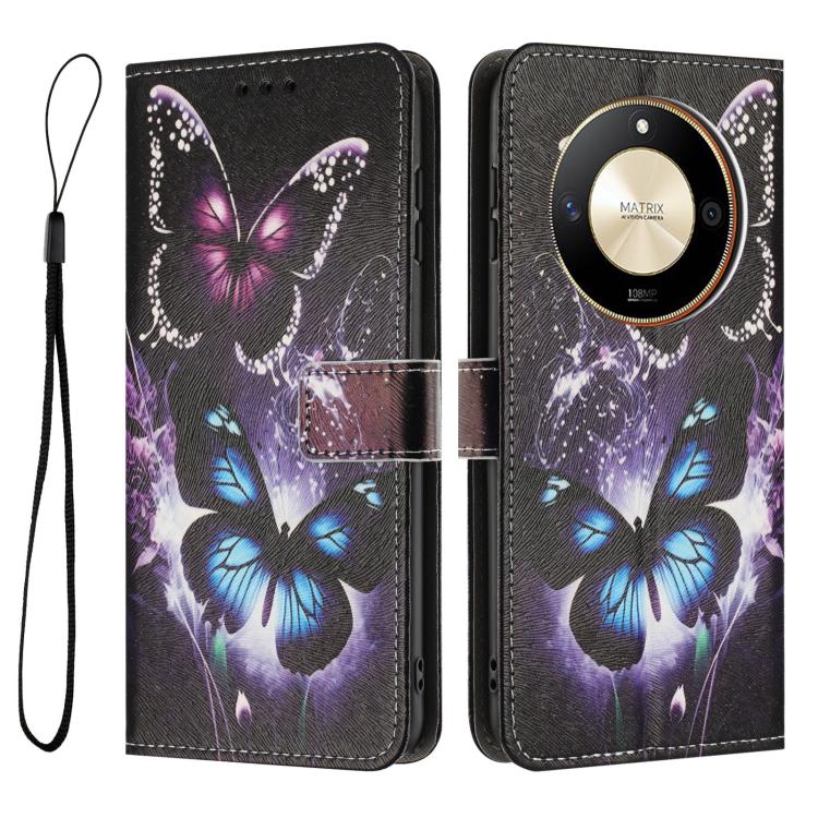 For Honor X50 / X9b Color Drawing Pattern Leather Phone Case