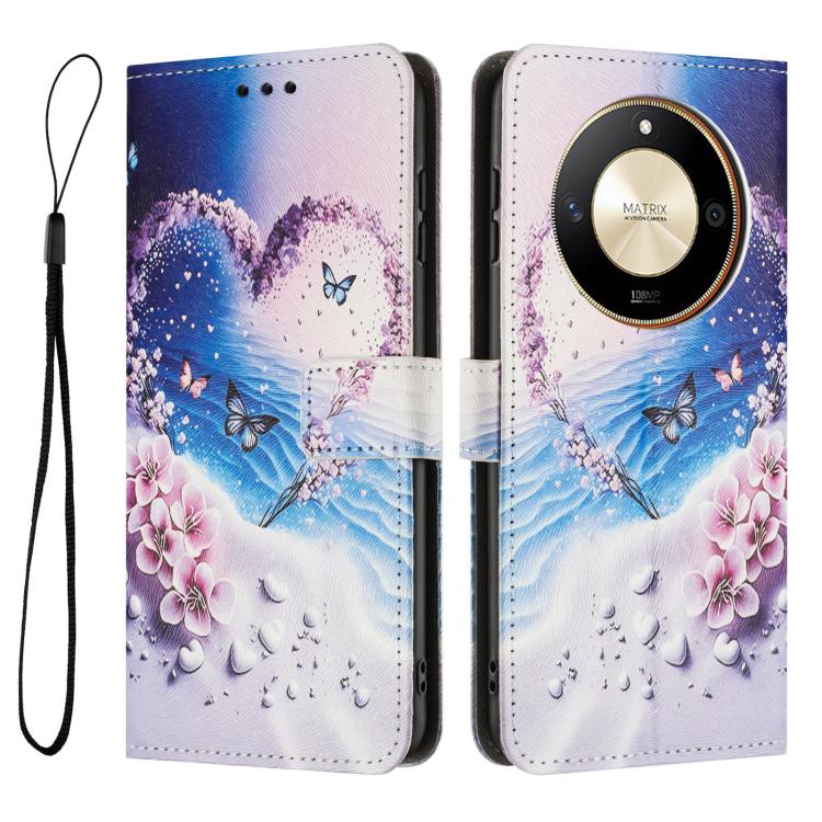 For Honor X50 / X9b Color Drawing Pattern Leather Phone Case