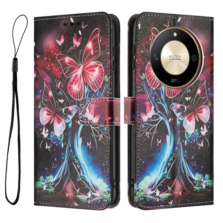 For Honor X50 / X9b Color Drawing Pattern Leather Phone Case