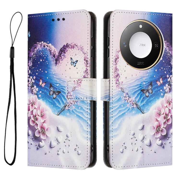 For Honor X60 / X9c Smart Color Drawing Pattern Leather Phone Case