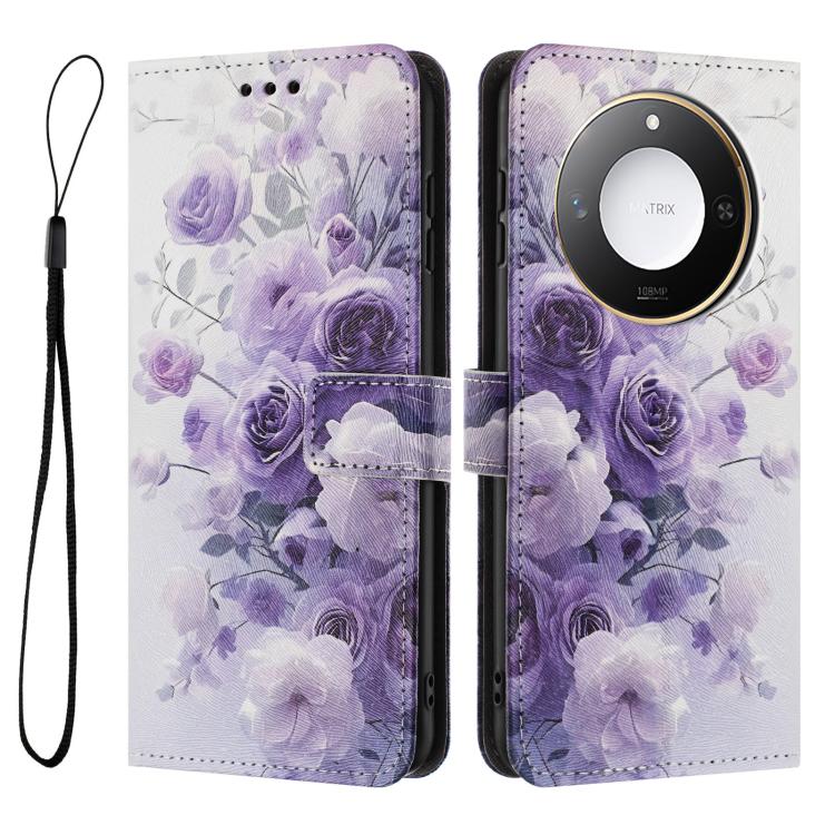 For Honor X60 / X9c Smart Color Drawing Pattern Leather Phone Case