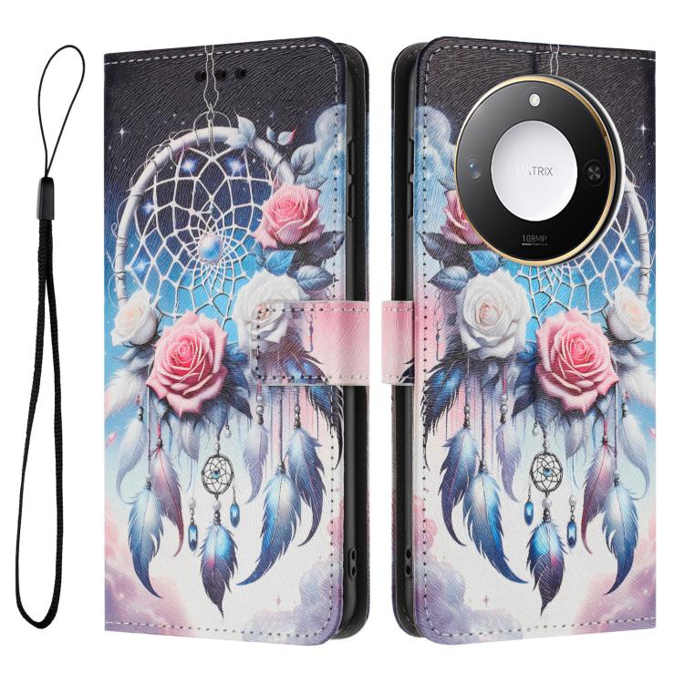 For Honor X60 / X9c Smart Color Drawing Pattern Leather Phone Case