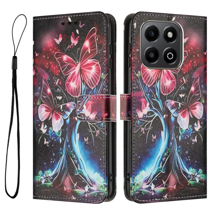 For Honor X6b / X6a Color Drawing Pattern Leather Phone Case