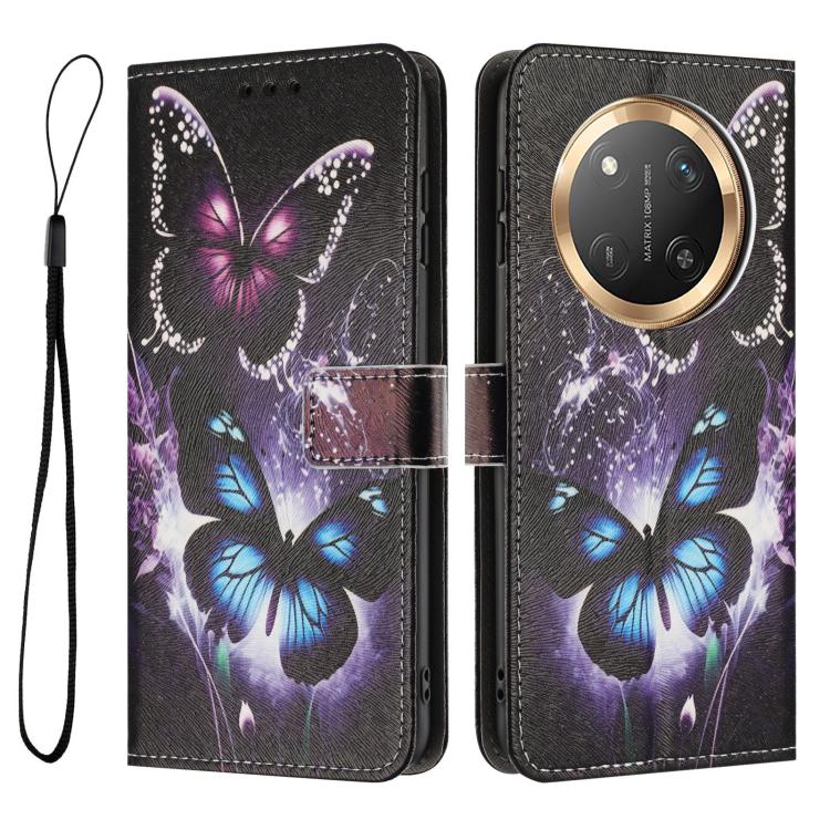 For Honor X9c 5G Global Color Drawing Pattern Leather Phone Case