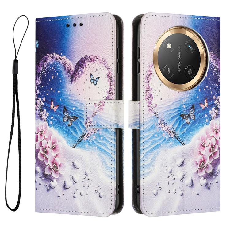 For Honor X9c 5G Global Color Drawing Pattern Leather Phone Case