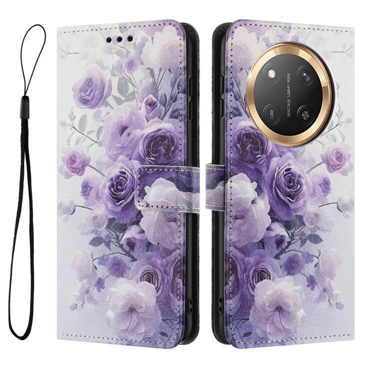 For Honor X9c 5G Global Color Drawing Pattern Leather Phone Case