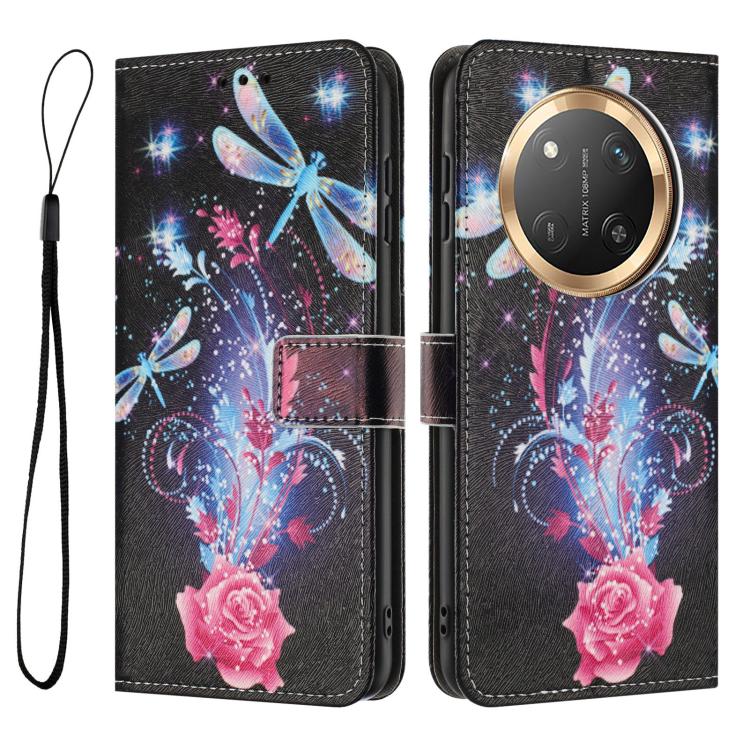 For Honor X9c 5G Global Color Drawing Pattern Leather Phone Case