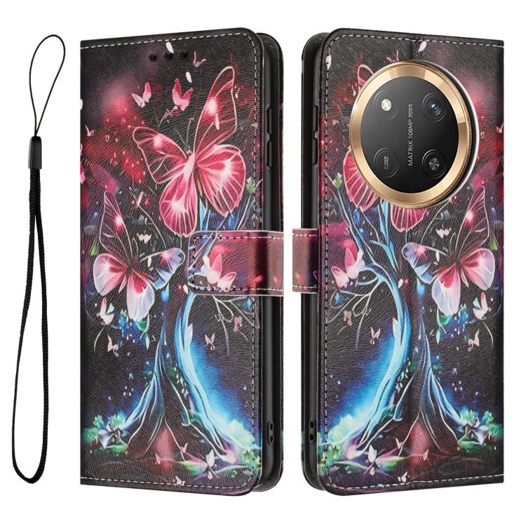 For Honor X9c 5G Global Color Drawing Pattern Leather Phone Case