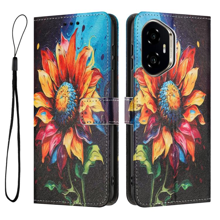 For Honor 400 Global 156.5mm Color Drawing Pattern Leather Phone Case