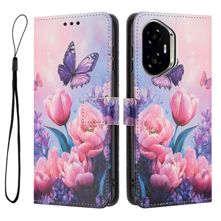 For Honor 400 Global 156.5mm Color Drawing Pattern Leather Phone Case