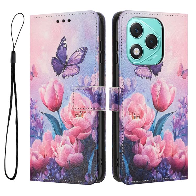 For Honor 400 Lite Global Color Drawing Pattern Leather Phone Case