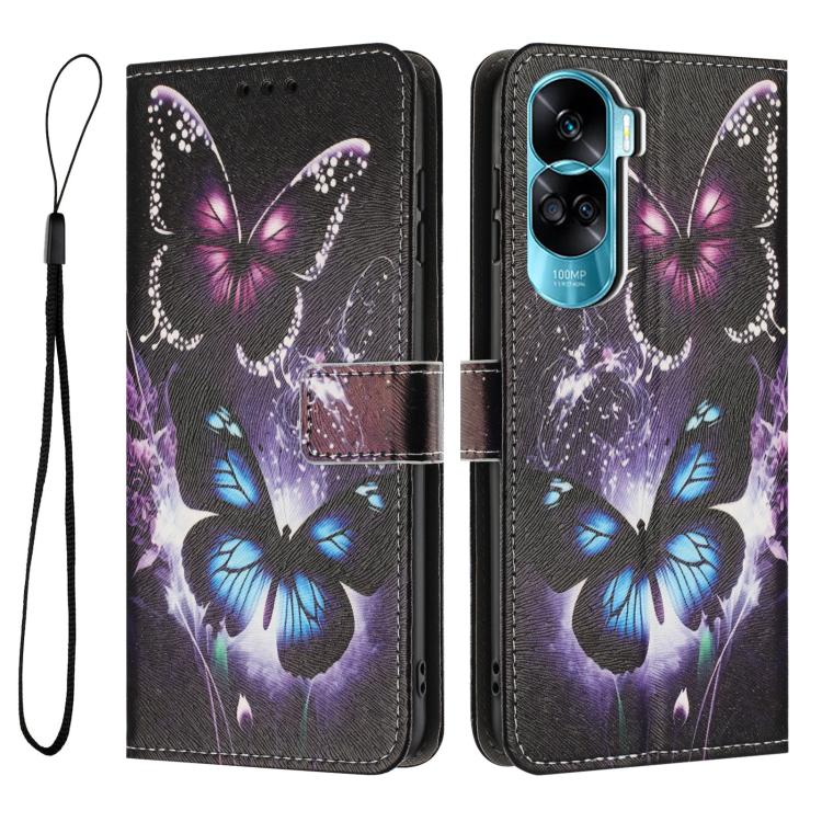 For Honor 90 Lite / X50i 5G Color Drawing Pattern Leather Phone Case