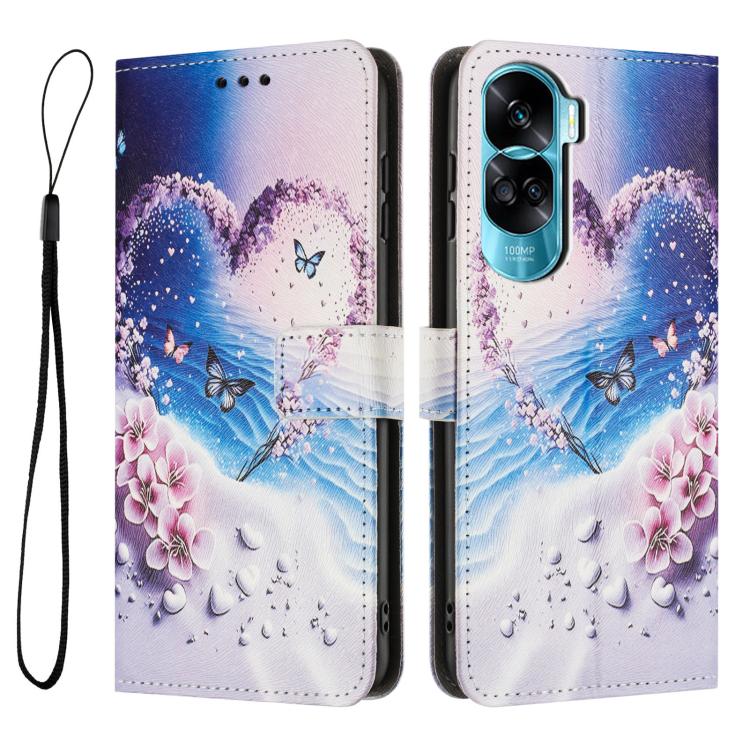 For Honor 90 Lite / X50i 5G Color Drawing Pattern Leather Phone Case