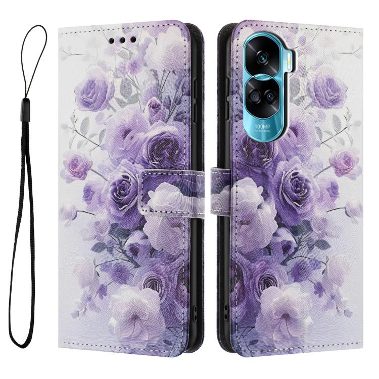 For Honor 90 Lite / X50i 5G Color Drawing Pattern Leather Phone Case