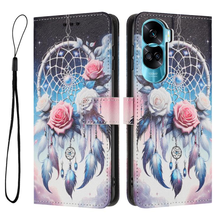 For Honor 90 Lite / X50i 5G Color Drawing Pattern Leather Phone Case