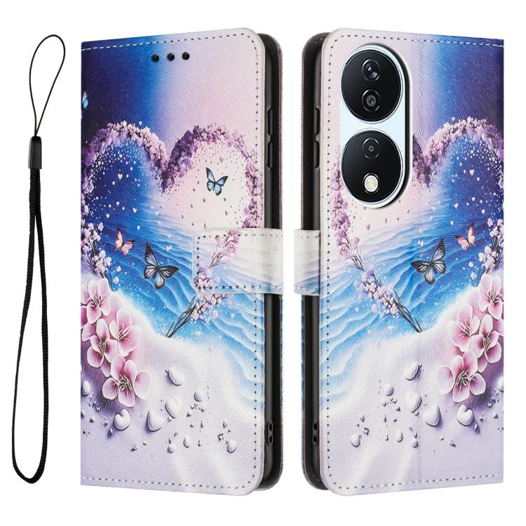 For Honor X7b / X7b 5G Color Drawing Pattern Leather Phone Case