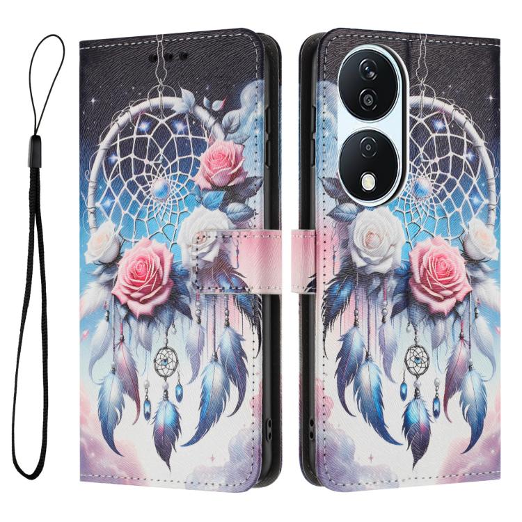 For Honor X7b / X7b 5G Color Drawing Pattern Leather Phone Case