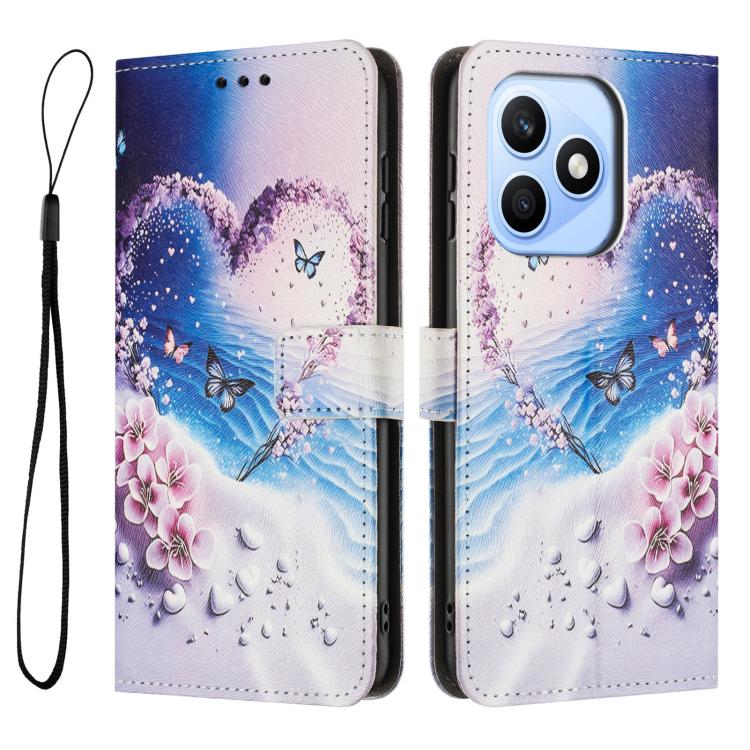 For Honor X8d 4G Color Drawing Pattern Leather Phone Case