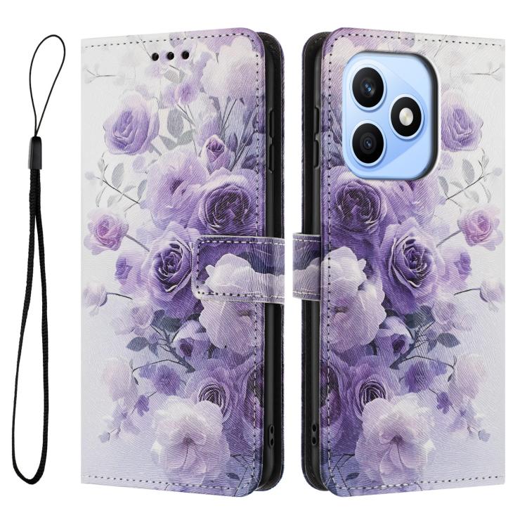 For Honor X8d 4G Color Drawing Pattern Leather Phone Case