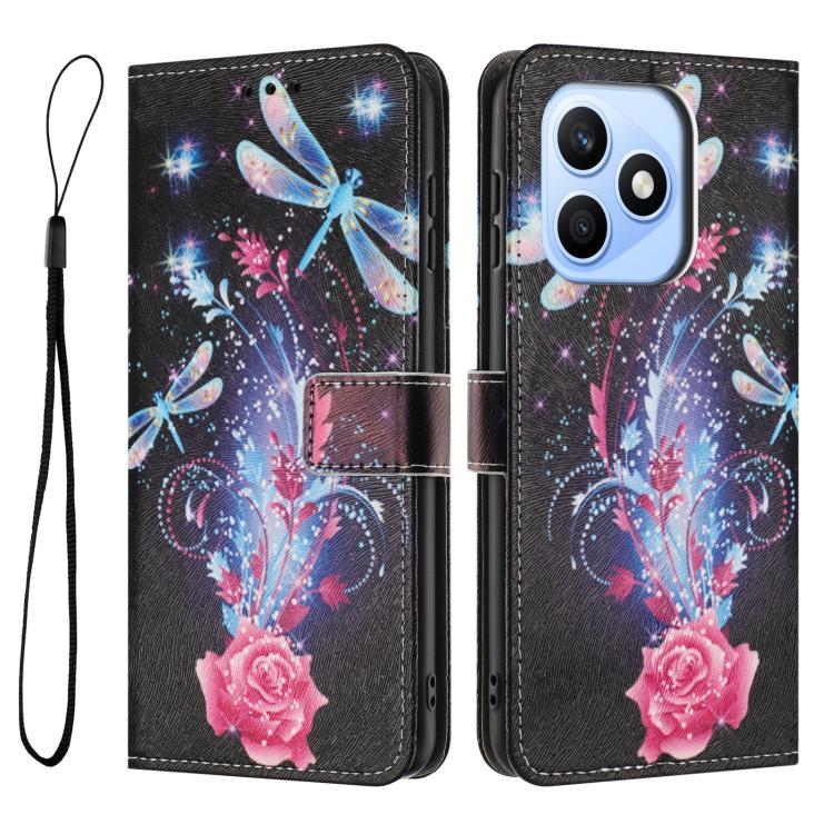 For Honor X8d 4G Color Drawing Pattern Leather Phone Case