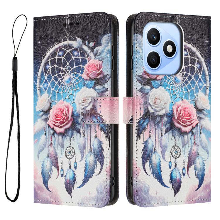 For Honor X8d 4G Color Drawing Pattern Leather Phone Case