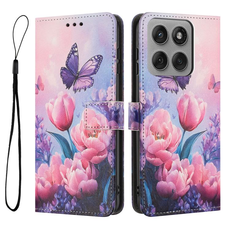 For Motorola Edge 60 Pro Color Drawing Pattern Leather Phone Case