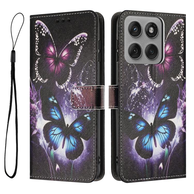 For Motorola Edge 60 Pro Color Drawing Pattern Leather Phone Case