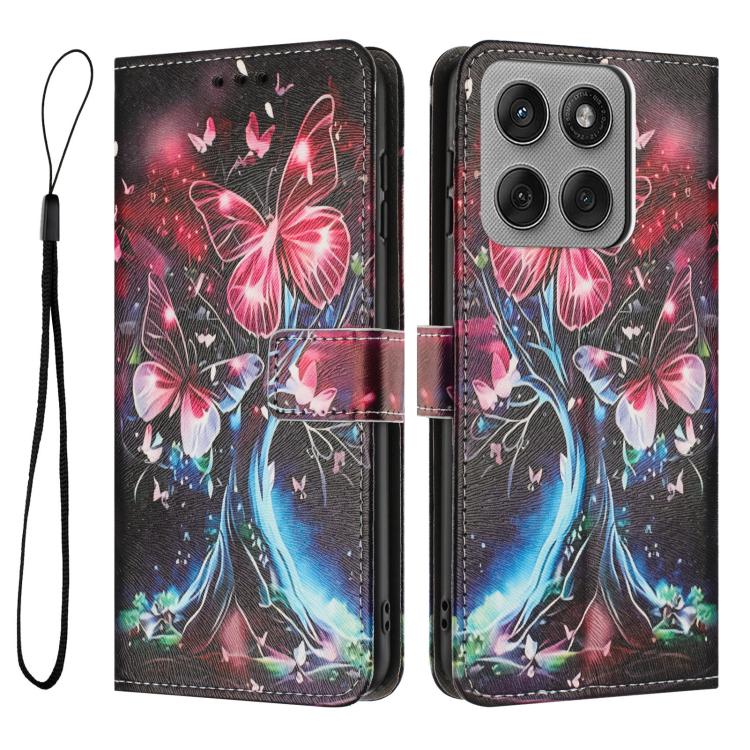For Motorola Edge 60 Pro Color Drawing Pattern Leather Phone Case