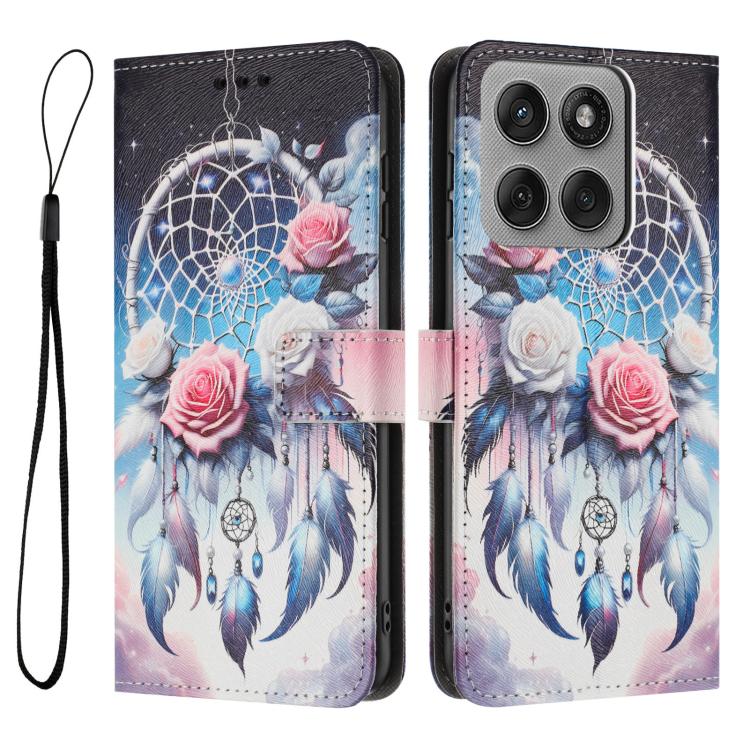 For Motorola Edge 60 Pro Color Drawing Pattern Leather Phone Case