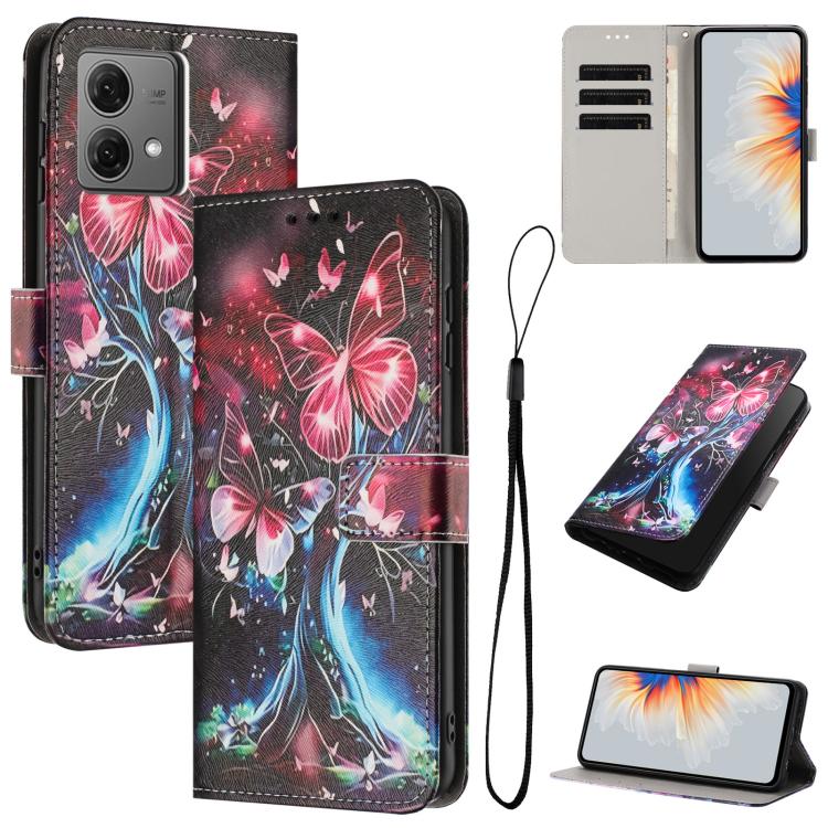 For Motorola Edge 40 Neo Color Drawing Pattern Leather Phone Case
