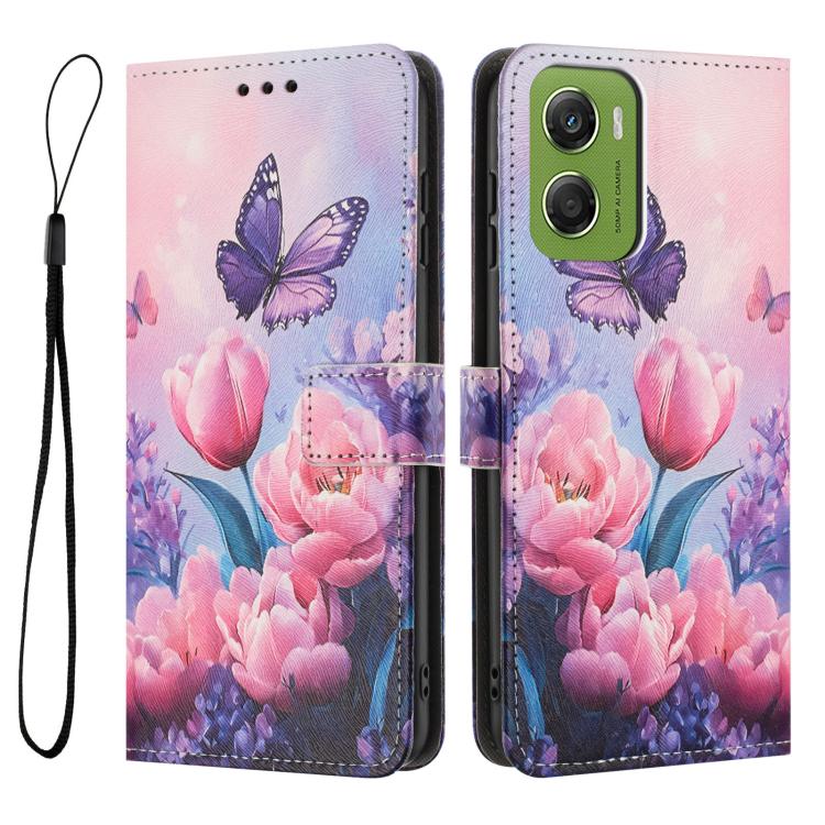 For Motorola Moto G06 4G Color Drawing Pattern Leather Phone Case