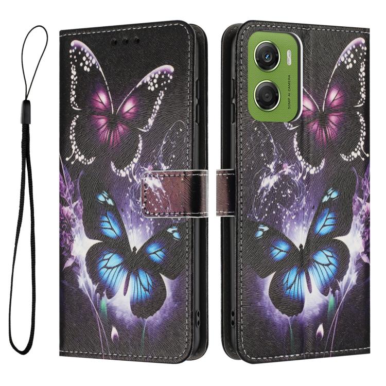 For Motorola Moto G06 4G Color Drawing Pattern Leather Phone Case