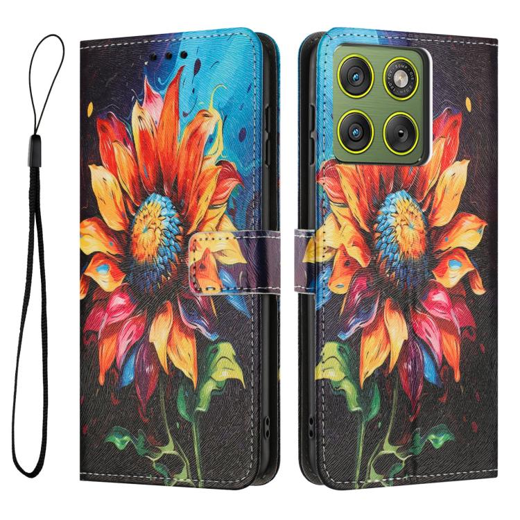 For Motorola Edge 70 5G Color Drawing Pattern Leather Phone Case