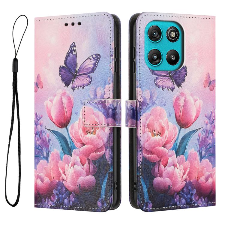 For Motorola Moto G67 Power / G57 Power Color Drawing Pattern Leather Phone Case
