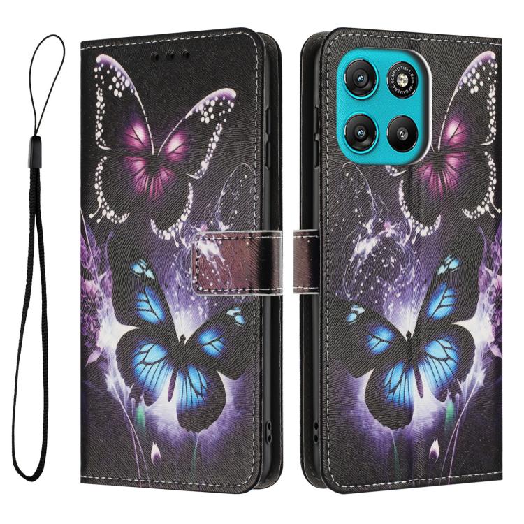 For Motorola Moto G67 Power / G57 Power Color Drawing Pattern Leather Phone Case