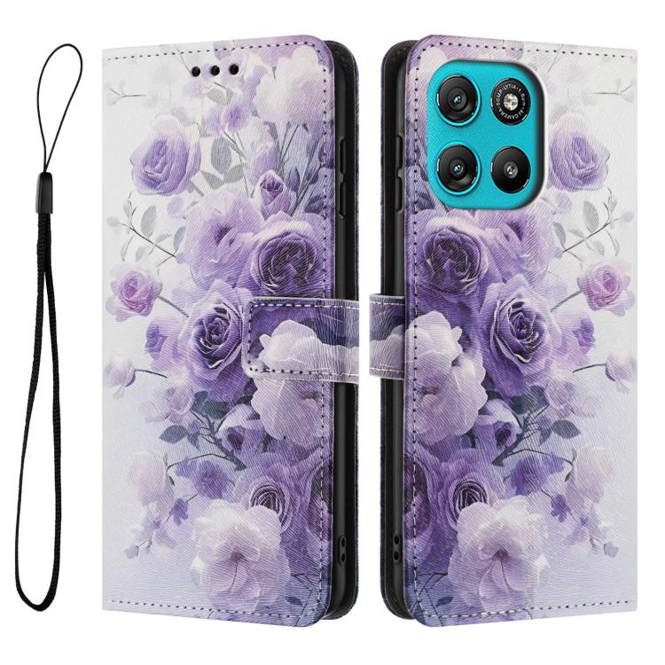 For Motorola Moto G67 Power / G57 Power Color Drawing Pattern Leather Phone Case