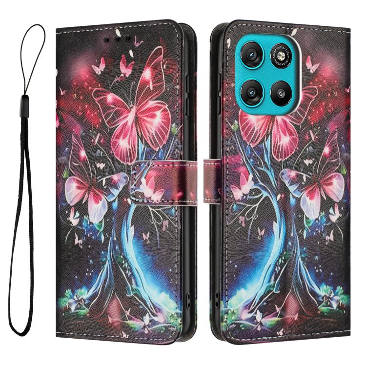 For Motorola Moto G67 Power / G57 Power Color Drawing Pattern Leather Phone Case