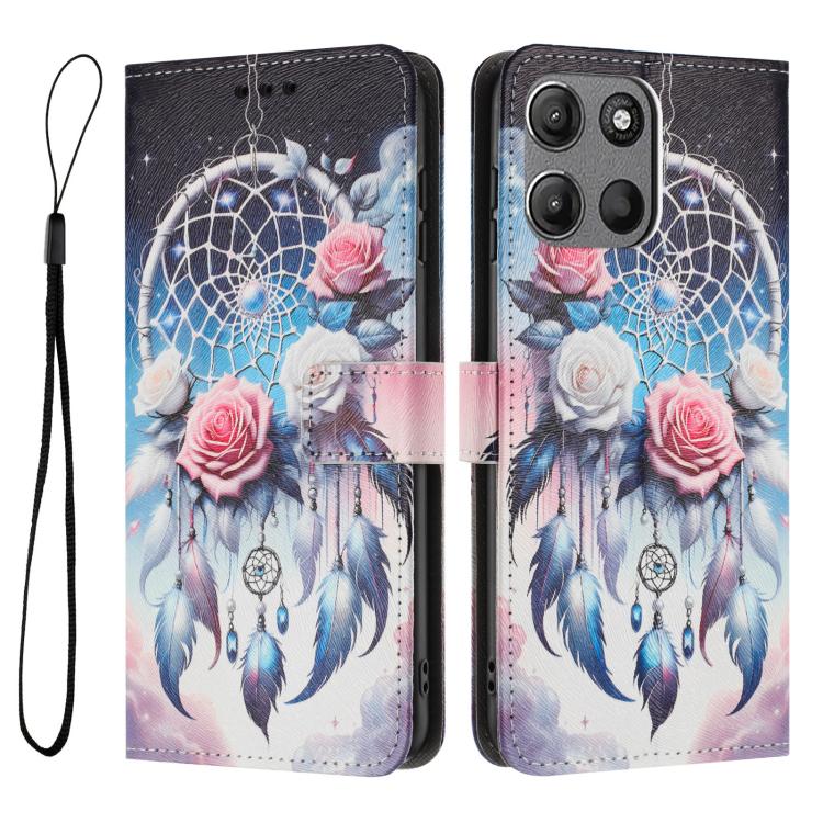 For Motorola Moto G17 / G17 Power 4G Color Drawing Pattern Leather Phone Case