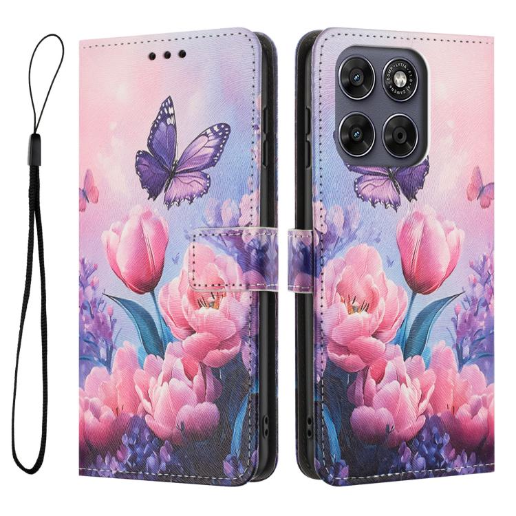 For Motorola Moto G67 / G77 5G Color Drawing Pattern Leather Phone Case