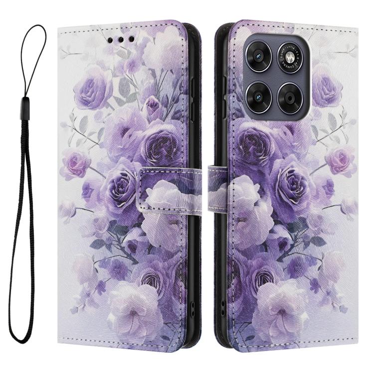 For Motorola Moto G67 / G77 5G Color Drawing Pattern Leather Phone Case